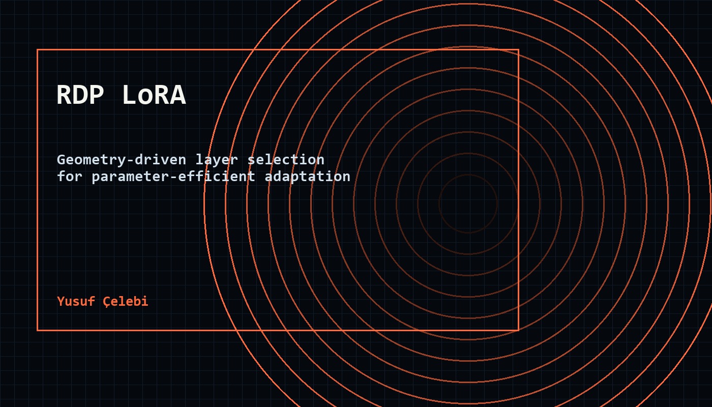 RDP LoRA: Geometry-Driven Adaptation